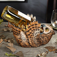 Drunken Owl Wine Bottle Holder (image used by permission of Rodney Brazil at HomeWetBar.com)