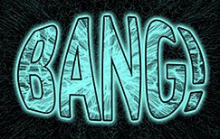 colourized detail of book cover (BANG! The Universe Verse)