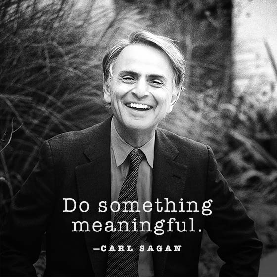 Carl Sagan | Do something meaningful.