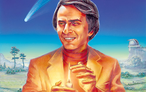 painting of Carl Sagan