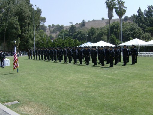 DeLeon's class graduating from the academy in 2007