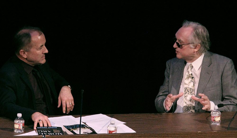 Richard Dawkins (right), in conversation with Michael Shermer