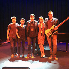 Frankie Moreno and his band, with Jennifer Shermer