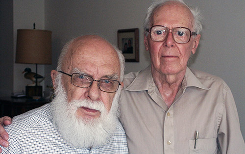 James Randi (left) and Martin Gardner (photo courtesy of James Randi)