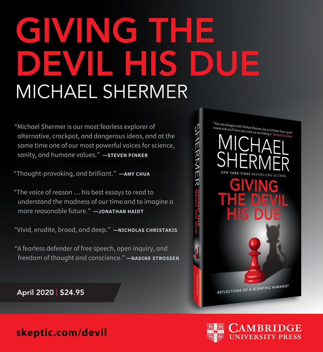 Giving the Devil His Due: Reflections of a Scientific Humanist, by New York Times Bestselling Author, Michael Shermer