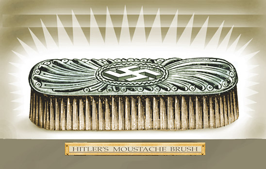 Hitler's moustache brush illustration by Pat Linse