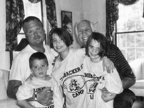 Matt Sandusky with children and Jerry Sandusky from the Sandusky family 2010 Christmas booklet.