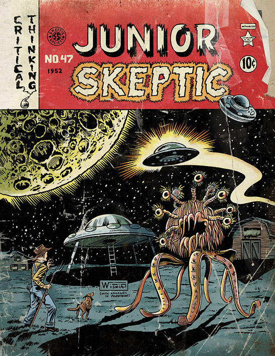 Image by Chris Wisnia and Daniel Loxton from the cover of Junior Skeptic # 47 bound within Skeptic magazine 18.2. All rights reserved.