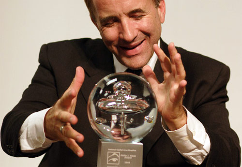 Shermer with his Philip J. Klass Award