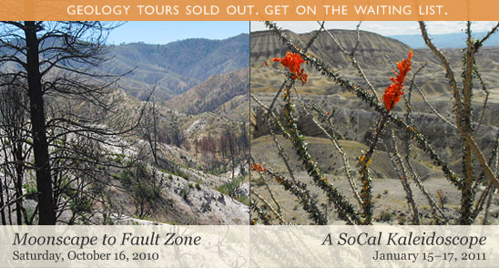 Geology tours are sold out. A waiting list is being taken.