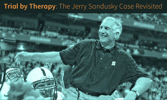 The Most Hated Man in America: Jerry Sandusky (modified detail of book cover)