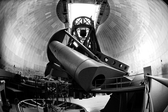 Inside the dome at Mt. Palomar. Photo by Ben Oppenheimer.