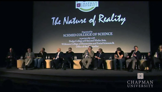 screenshot from The Nature of Reality video by Chapman University