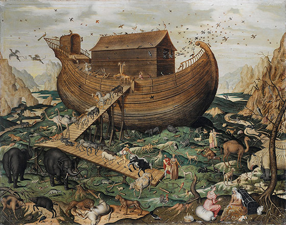 Noah’s Ark, oil on canvas, by Simon de Myle (fl. 1570) [Public domain], via Wikimedia Commons