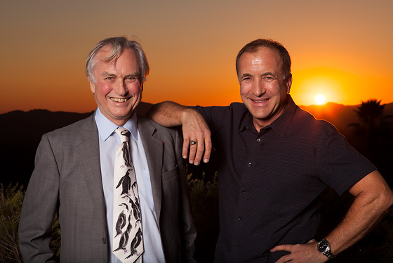 Richard Dawkins (left) and Michael Shermer (right)