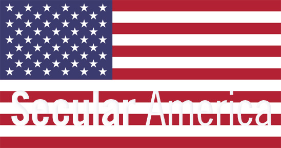 Secular America on US flag