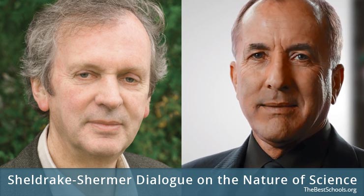 Rupert Sheldrake (left), Michael Shermer (right)