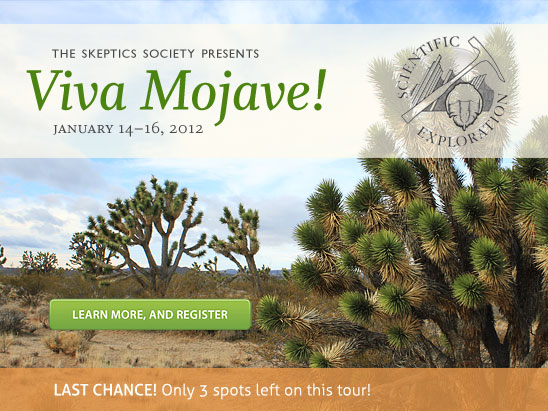 Only 3 spots left for Viva Mojave! (January 14-16, 2012)