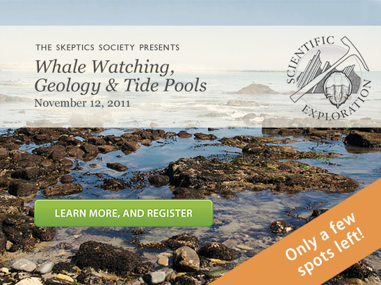 The Skeptics Society Presents: Whale Watching, Geology and Tide Pools (November 12, 2011). Only a few spots left!