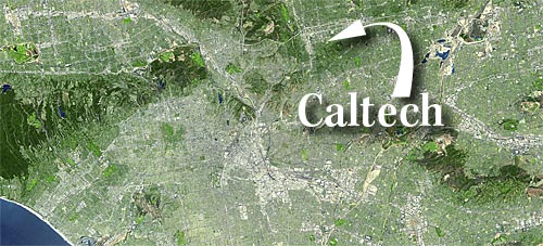 satellite
map of California, detail