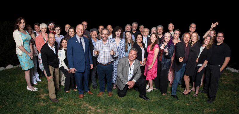 Conference participants and speakers at the Shermer home in Altadena