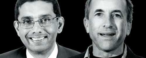 Dinesh D'Souza and Michael Shermer