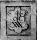 "Sign of Four" merchant's mark from title page of Gerard's Herball