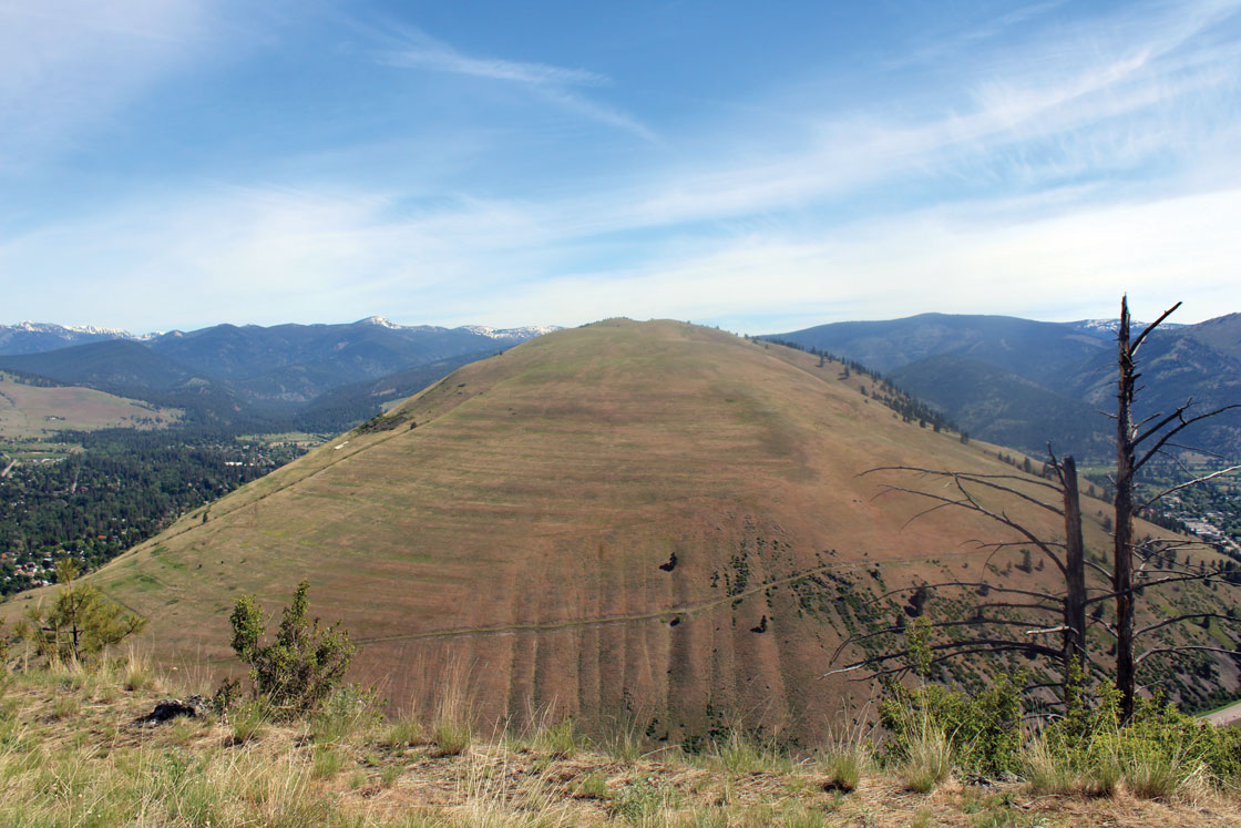 The author is standing at the high-water mark of Lake Missoula at 4200 feet above sea level