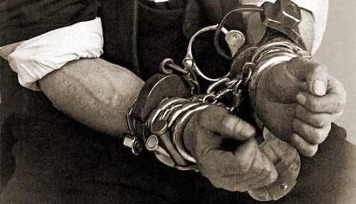 Houdini in handcuffs