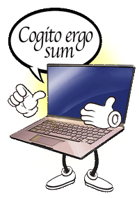 Cogito ergo sum (computer illustration)