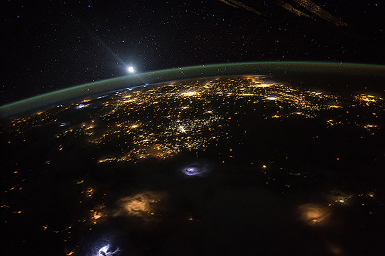 Good Morning From the International Space Station. NASA astronaut Scott Kelly took this photograph of a sunrise over the western United States and posted it to social media on Aug. 10, 2015. Kelly wrote, “#GoodMorning to those in the western #USA. Looks like there’s a lot going on down there. #YearInSpace”