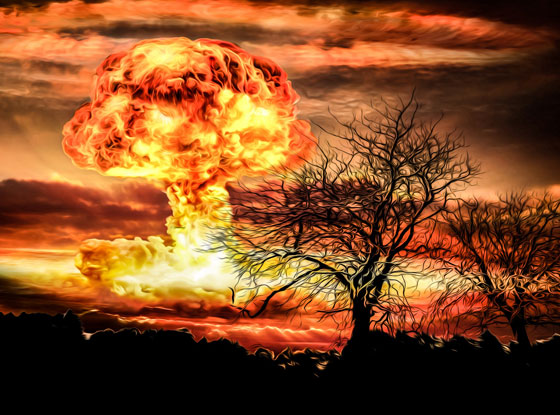 computer render of nuclear bomb explosion