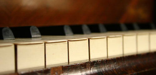 antique piano keys (detail)