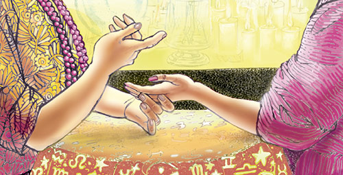 psychic reading illustration