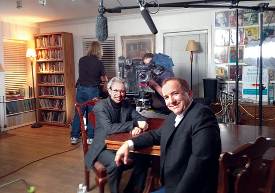 Michael Shermer being interviewed for television