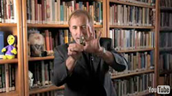 Michael Shermer demonstrating spoonbending