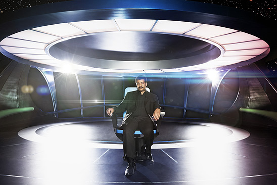 Neil deGrasse Tyson on Cosmos: A Spactime Odyssey. Copyright 2014 FOX BROADCASTING. Credit: Patrick Eccelsine/FOX